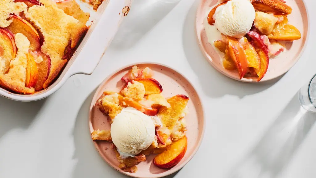 Peach Crisp and Peach Cobbler