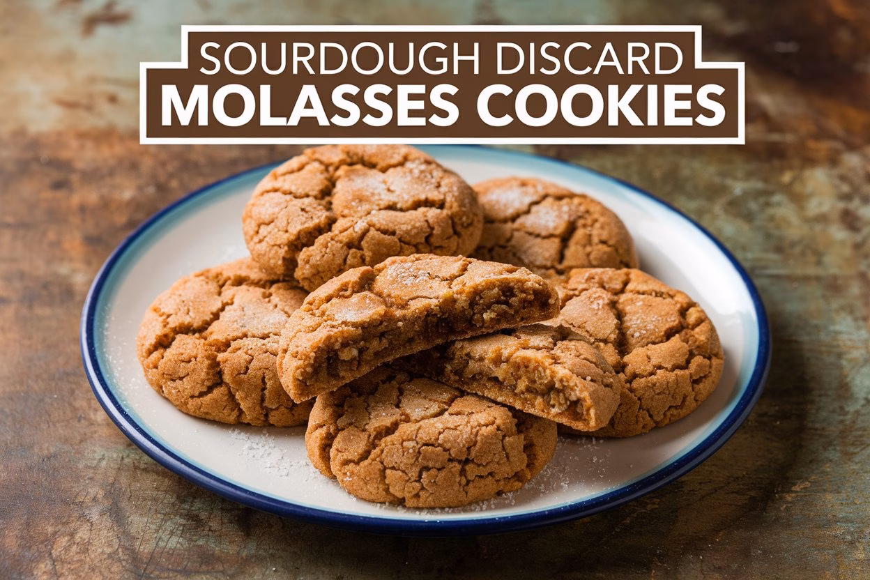 🍂🍪Fancy Chewy Molasses Cookies with Sourdough Discard🍂🍪