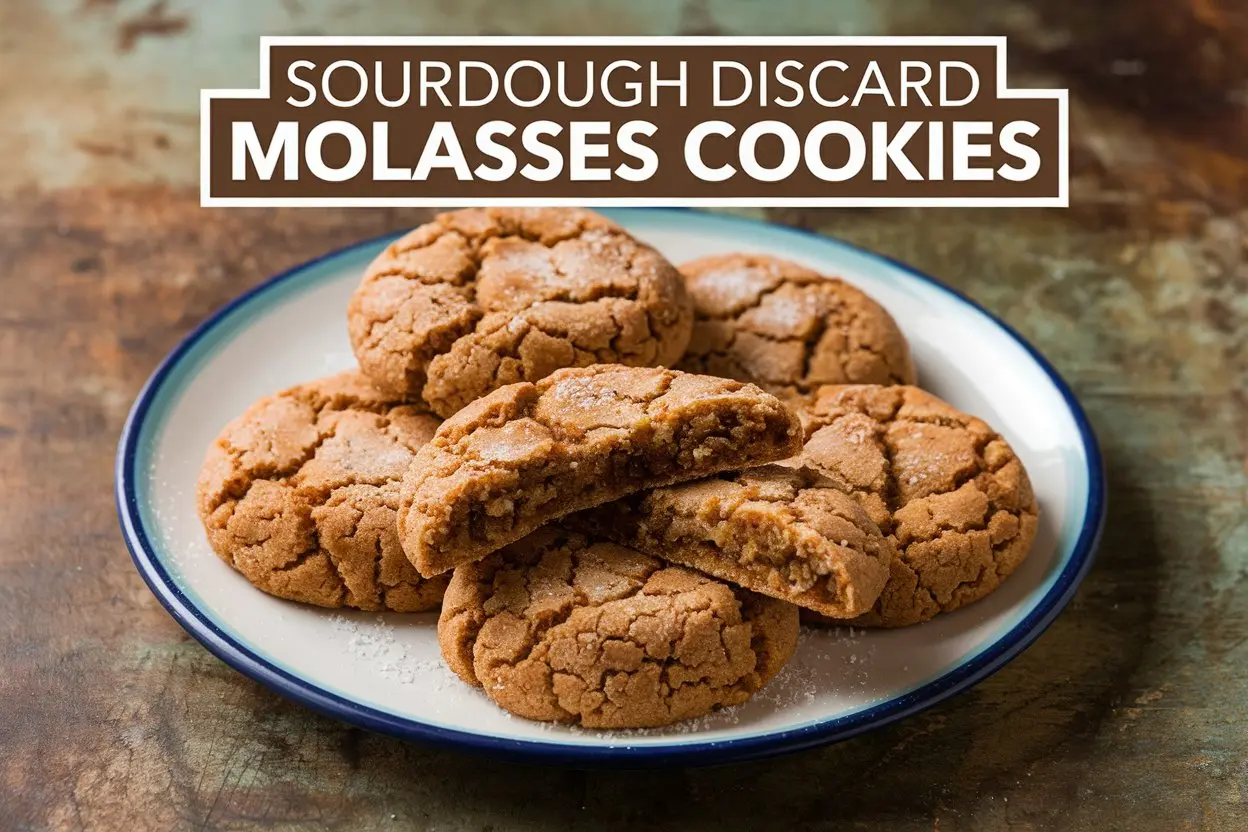 🍂🍪Fancy Chewy Molasses Cookies with Sourdough Discard🍂🍪