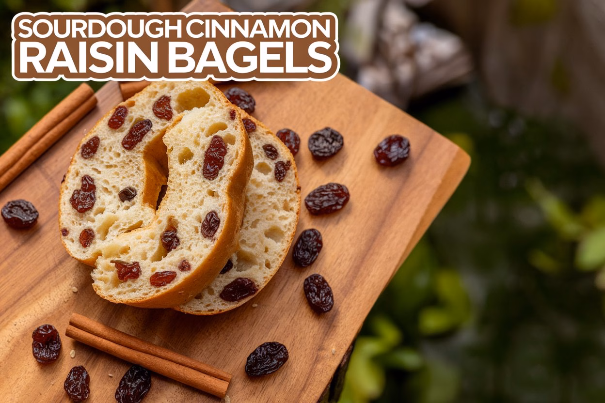 🍯🔥 Soft, Chewy—These Sourdough Cinnamon Raisin Bagels Are Worth Every Bite! 🍇🔥