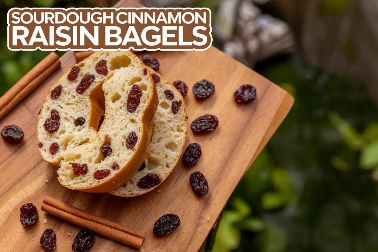 🍯🔥 Soft, Chewy—These Sourdough Cinnamon Raisin Bagels Are Worth Every Bite! 🍇🔥