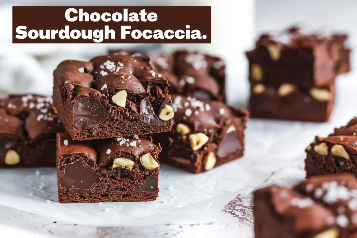 🍫Chocolate Sourdough Focaccia: A Decadent Twist on Classic Bread 🍞