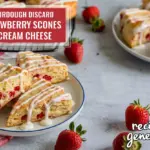 EASY Sourdough Discard Strawberry Scones with Cream Cheese Drizzle!