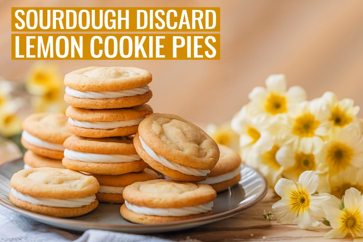 🍋Soft, Chewy Sourdough Lemon Cookie Pies: A Zesty Delight!